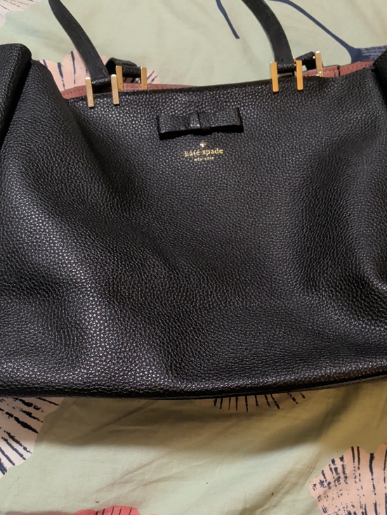 kate spade Handbags - kate spade Black Pebbled Leather Satchel with Gold Hardware